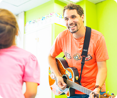 歌やダンスを取り入れたレッスン