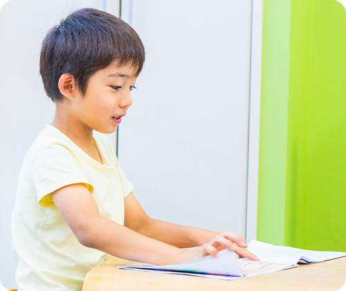 大人と同じテキストを使用したレッスン